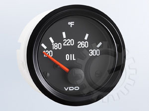 VDO Oil Temperature Gauge 300 Degree Cockpit Black 1 1/16"