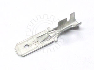 10 Pack - Terminal - .25" Non-Insulated Male Disconnect w/ Locking Tab 2.5 - 0.75mm
